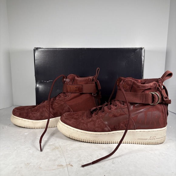 Size 8 Nike SF Air Force 1 Mid Pueblo Brown Dark Russet 917753-202 - Picture 5 of 10